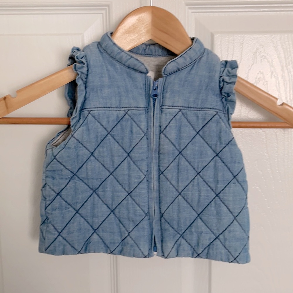 EEUC GAP 12-18 months quilted Denim Vest